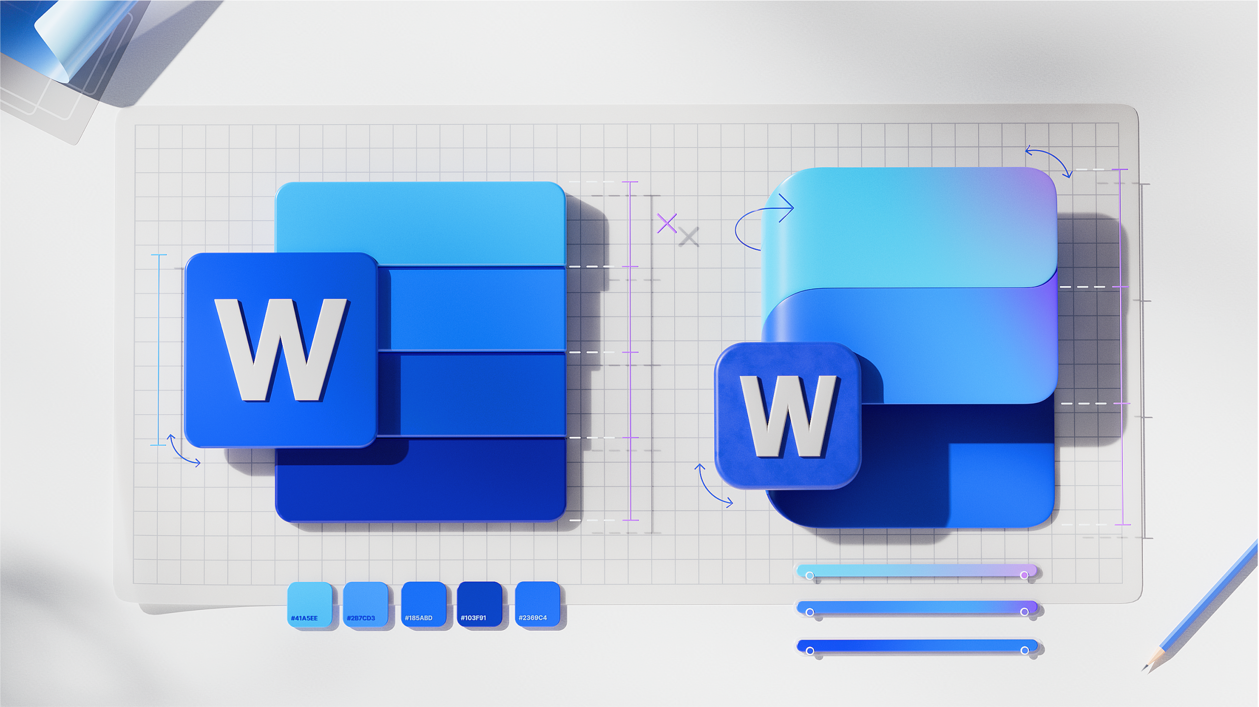 Het vernieuwde Microsoft Word icoon